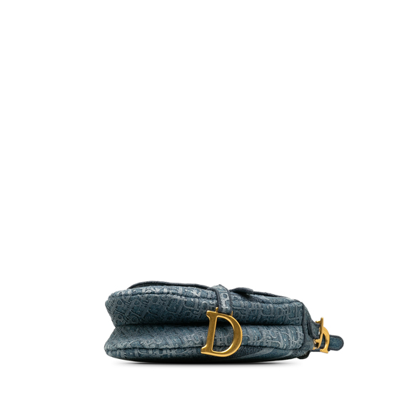 DIOR Oblique Denim Saddle Bag - Picture 4 of 8